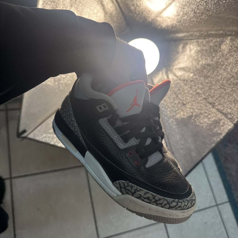 Nike Air Jordan Retro 3 OG BC3 2018 Black Cement 854261-001 SZ 6Y Women's 6y
